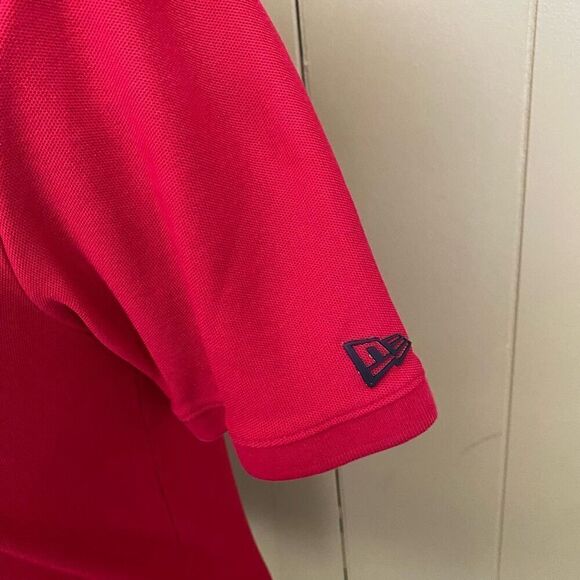 New Era men M 3 button short sleeve polo red - Picture 3 of 9